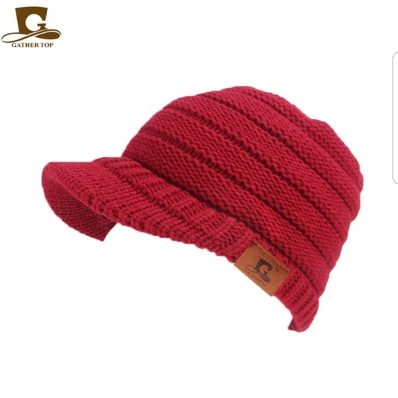 Unisex Knit Visor Beanie - Picture 3 of 6